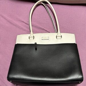 Kate Spade Black and Cream Shoulder Bag